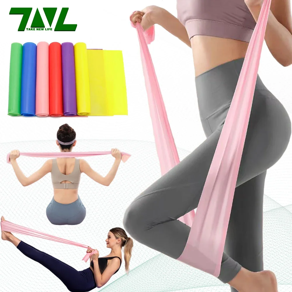 Yoga Fitness Resistance Band - Länge 200 cm Yoga Pilates Dehnungs-Widerstandsband