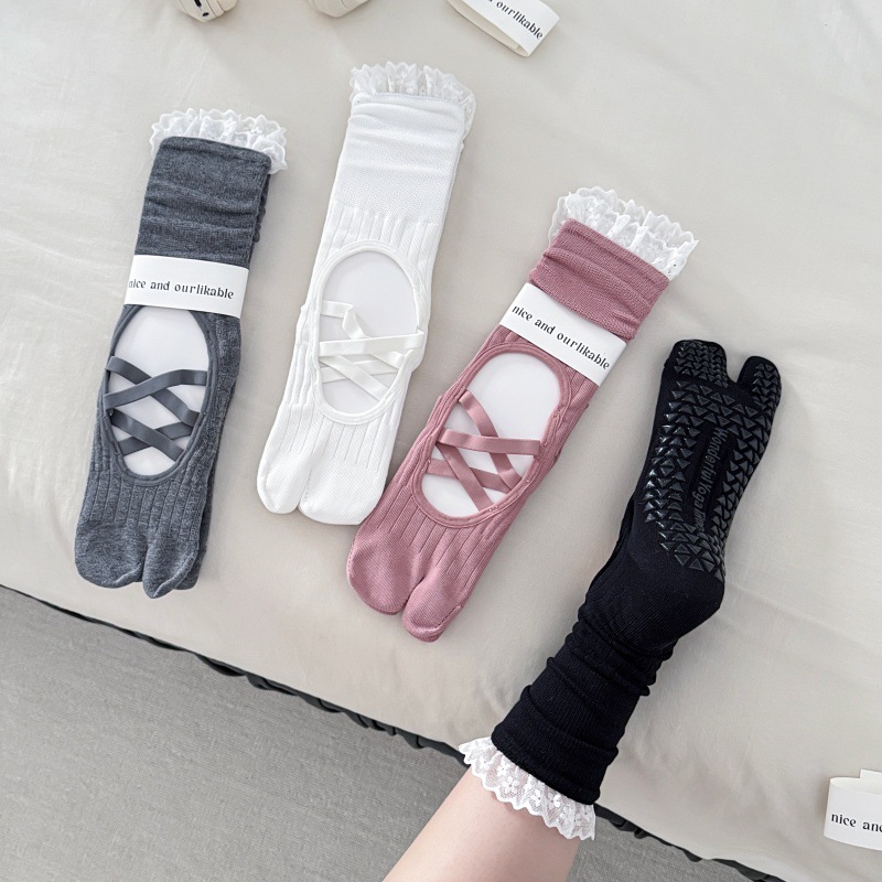 Yoga-Socken mit Spitzenbesatz  – Yoga Of Fitness Bewertung und Preis